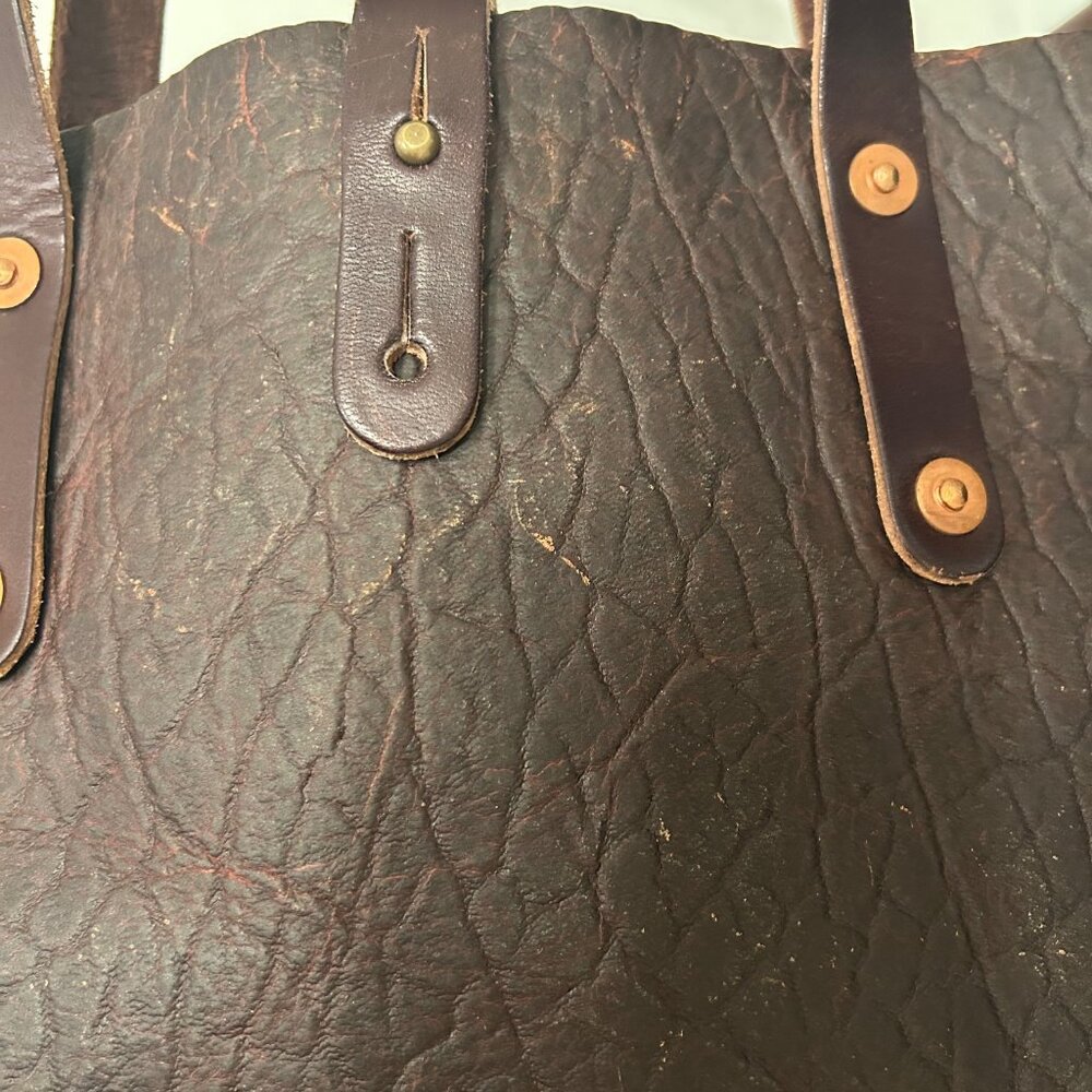 GO FORTH GOODS Avery Mini Tote – Cherry Bison Leather - Picture 12 of 16